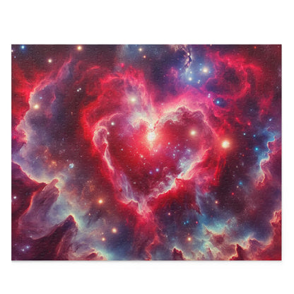 Cosmic Galactic Puzzle - 'Cosmic Love' - Heart Nebula - Space Themed Jigsaw