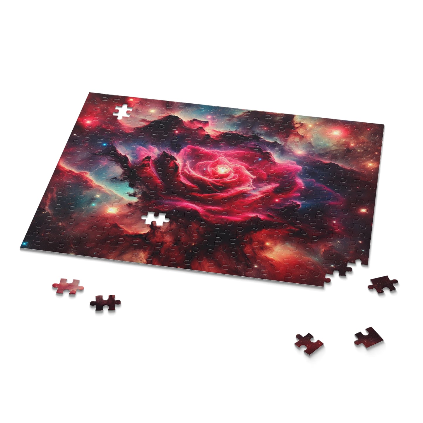 Cosmic Galactic Puzzle - 'Stellar Blossom' - Rose Nebula - Space Themed Jigsaw
