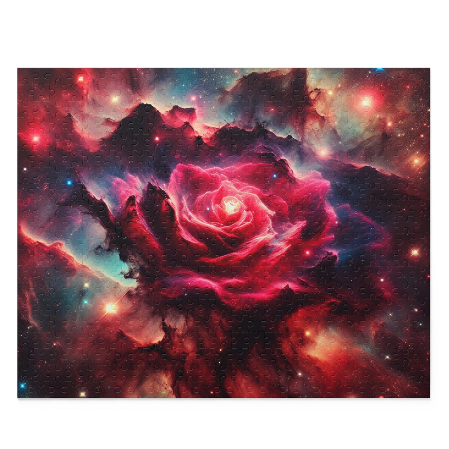 Cosmic Galactic Puzzle - 'Stellar Blossom' - Rose Nebula - Space Themed Jigsaw