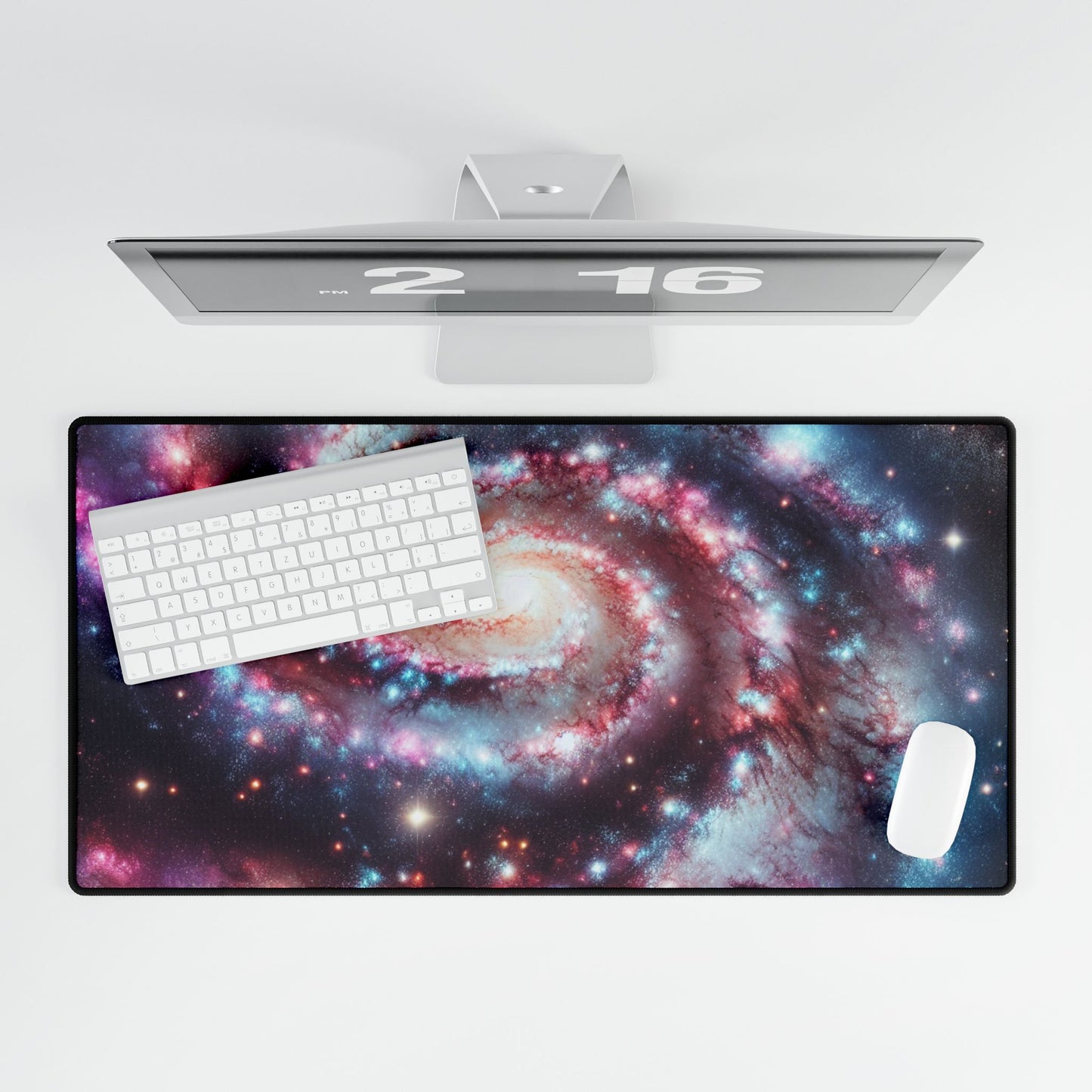 Spiral Galaxy Desk Mat - 'Starborn Whirl' - Cosmic Gaming & Office Decor
