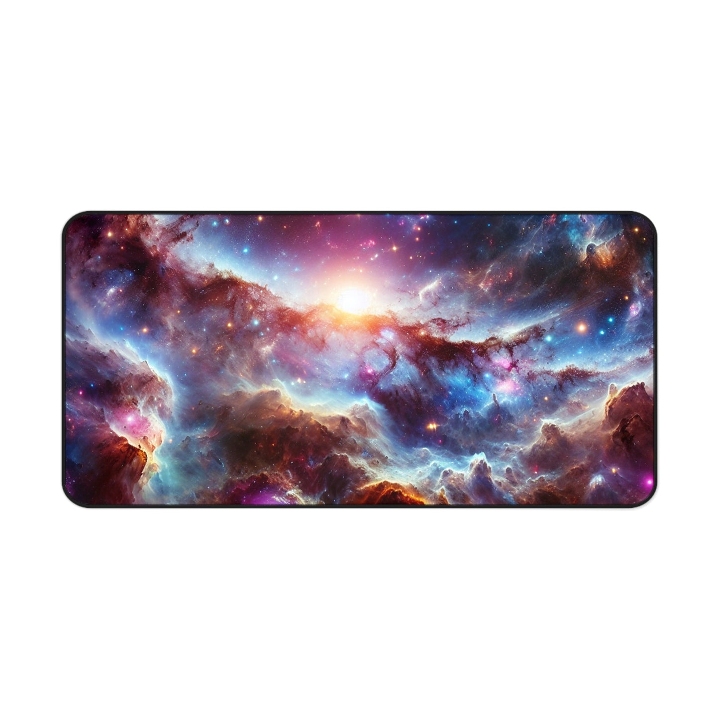 Galaxy Desk Mat - 'Luminous Realm' - Cosmic Gaming & Office Decor