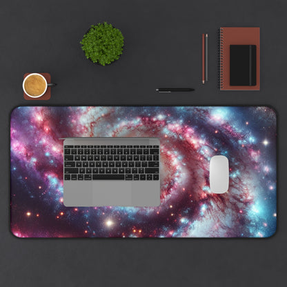 Spiral Galaxy Desk Mat - 'Starborn Whirl' - Cosmic Gaming & Office Decor