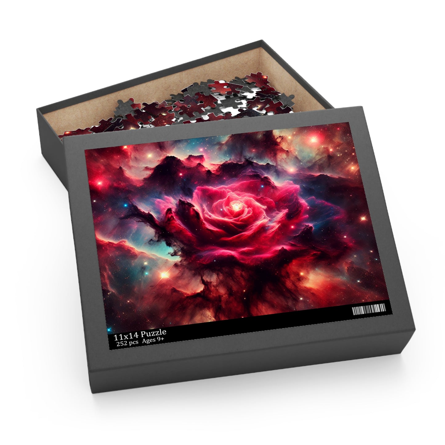 Cosmic Galactic Puzzle - 'Stellar Blossom' - Rose Nebula - Space Themed Jigsaw