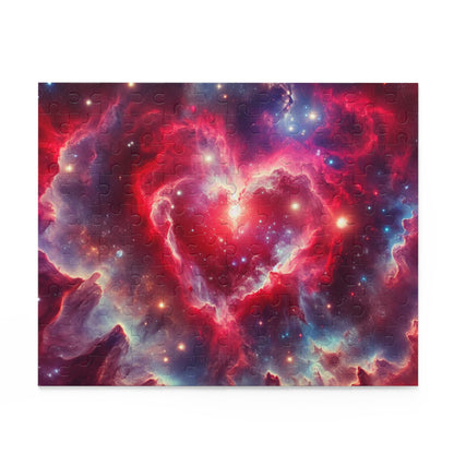 Cosmic Galactic Puzzle - 'Cosmic Love' - Heart Nebula - Space Themed Jigsaw