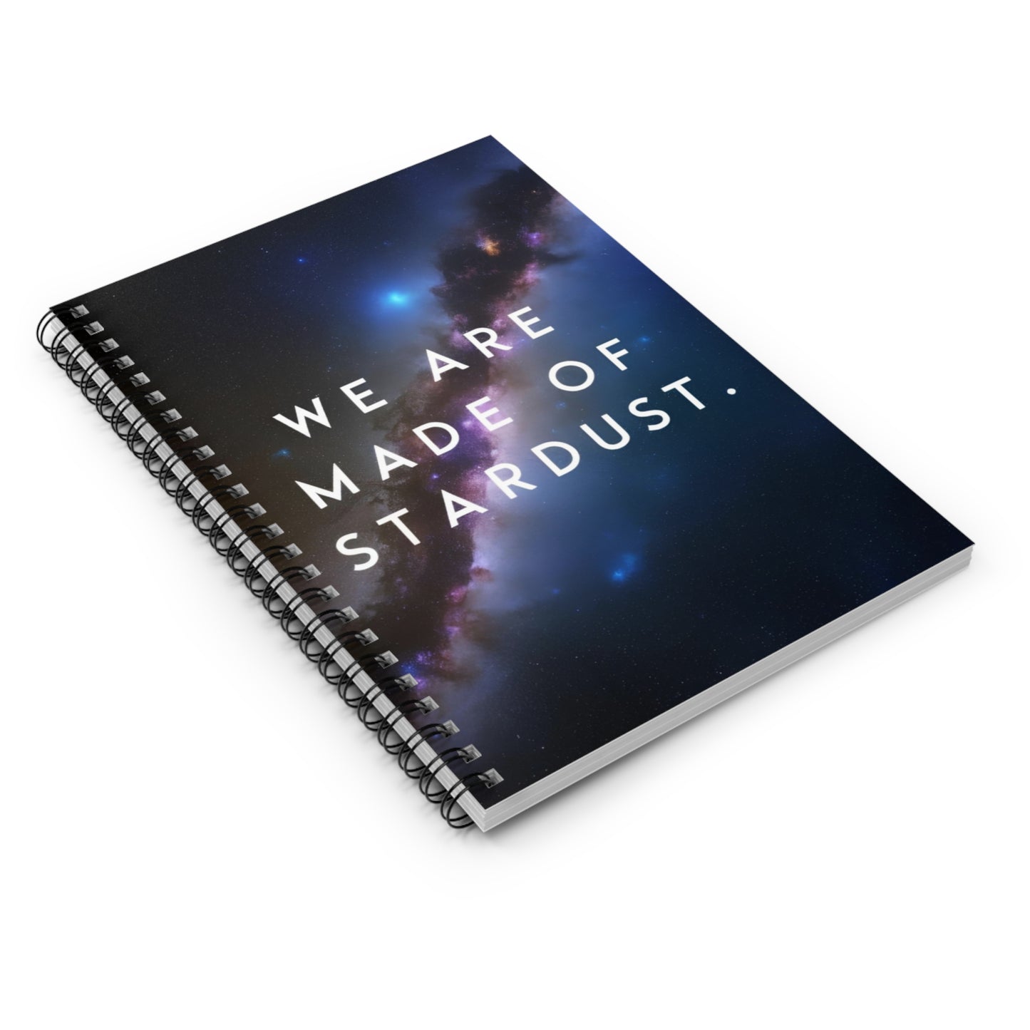 Infinite Cosmic Spiral Notebook – 'We Are Made of Stardust'