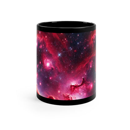 Cosmic Red Galaxy Mug - 'Passion Nebula' - 11oz