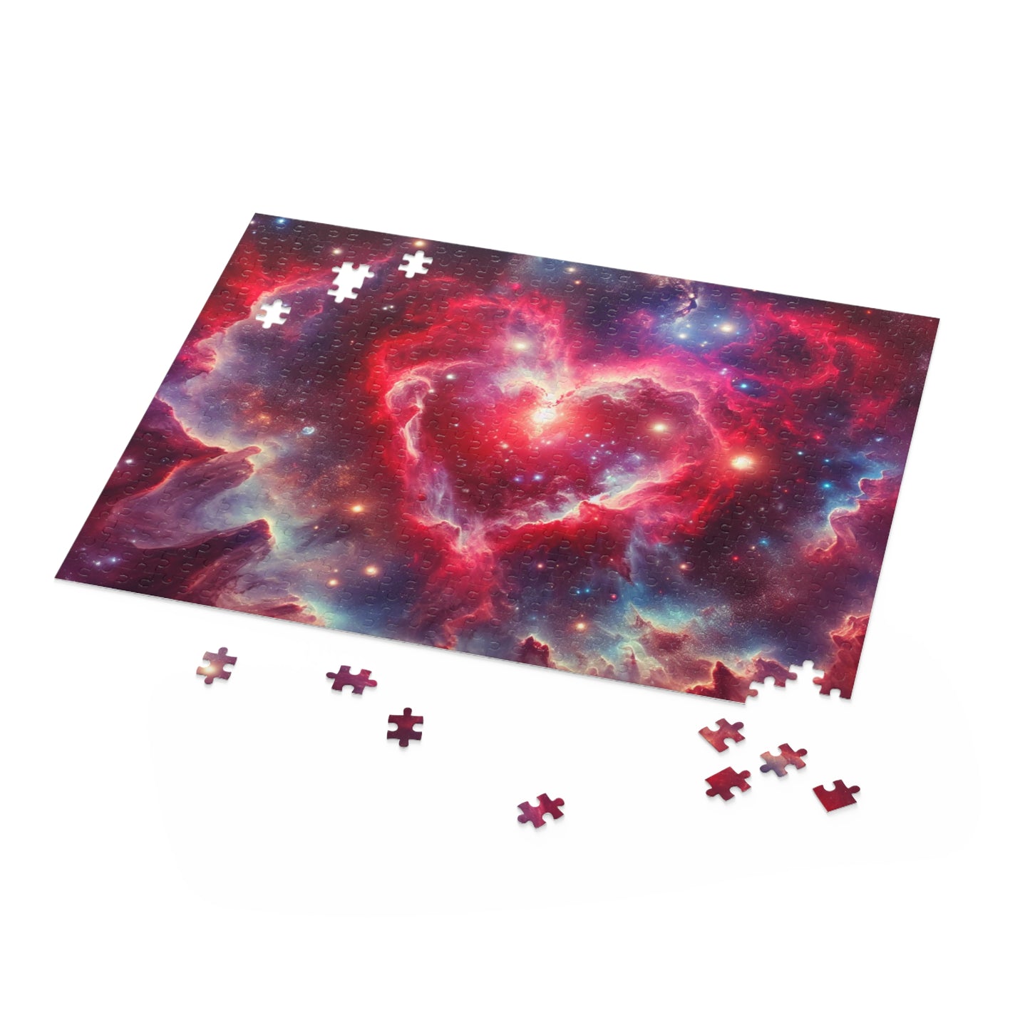 Cosmic Galactic Puzzle - 'Cosmic Love' - Heart Nebula - Space Themed Jigsaw