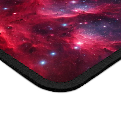 Red Galaxy Mouse Pad - 'Passion Nebula' - Cosmic Gaming & Office Decor