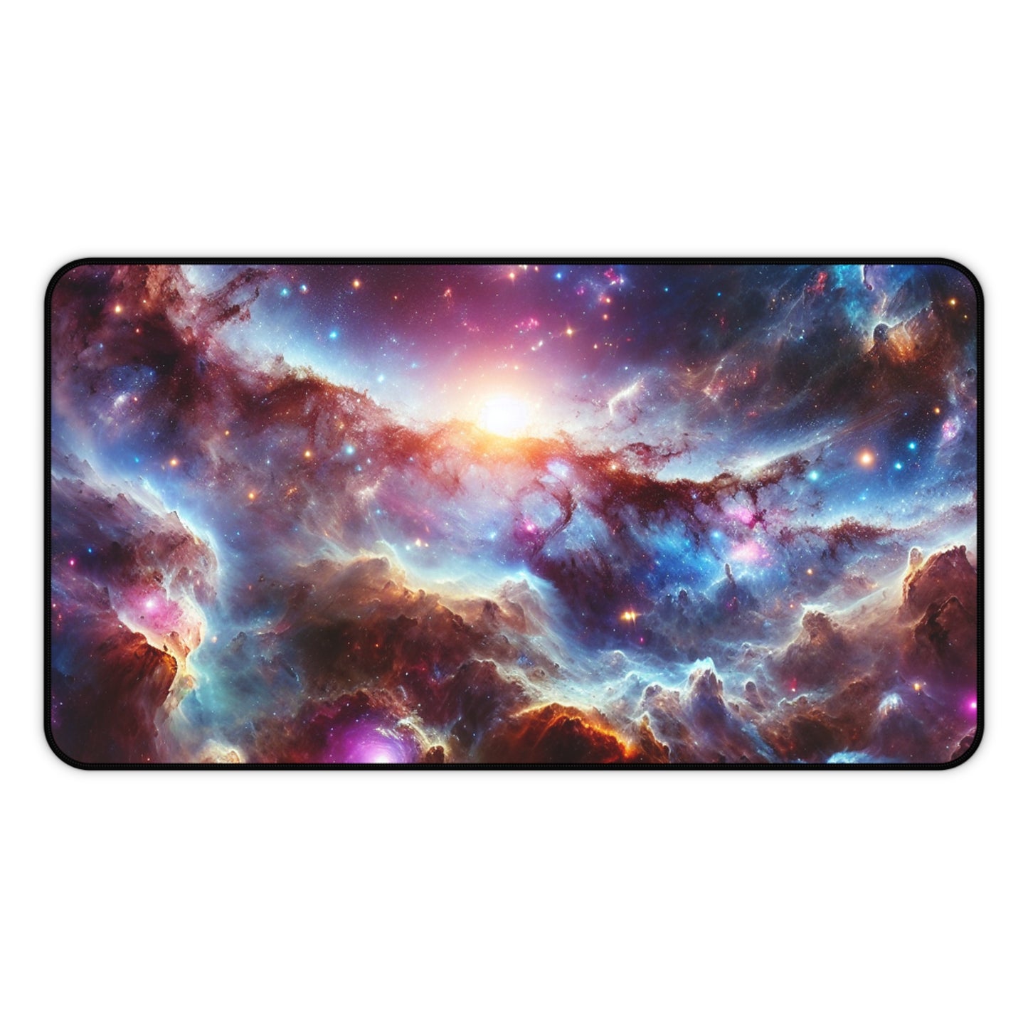 Galaxy Desk Mat - 'Luminous Realm' - Cosmic Gaming & Office Decor