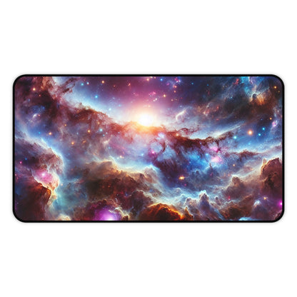 Galaxy Desk Mat - 'Luminous Realm' - Cosmic Gaming & Office Decor
