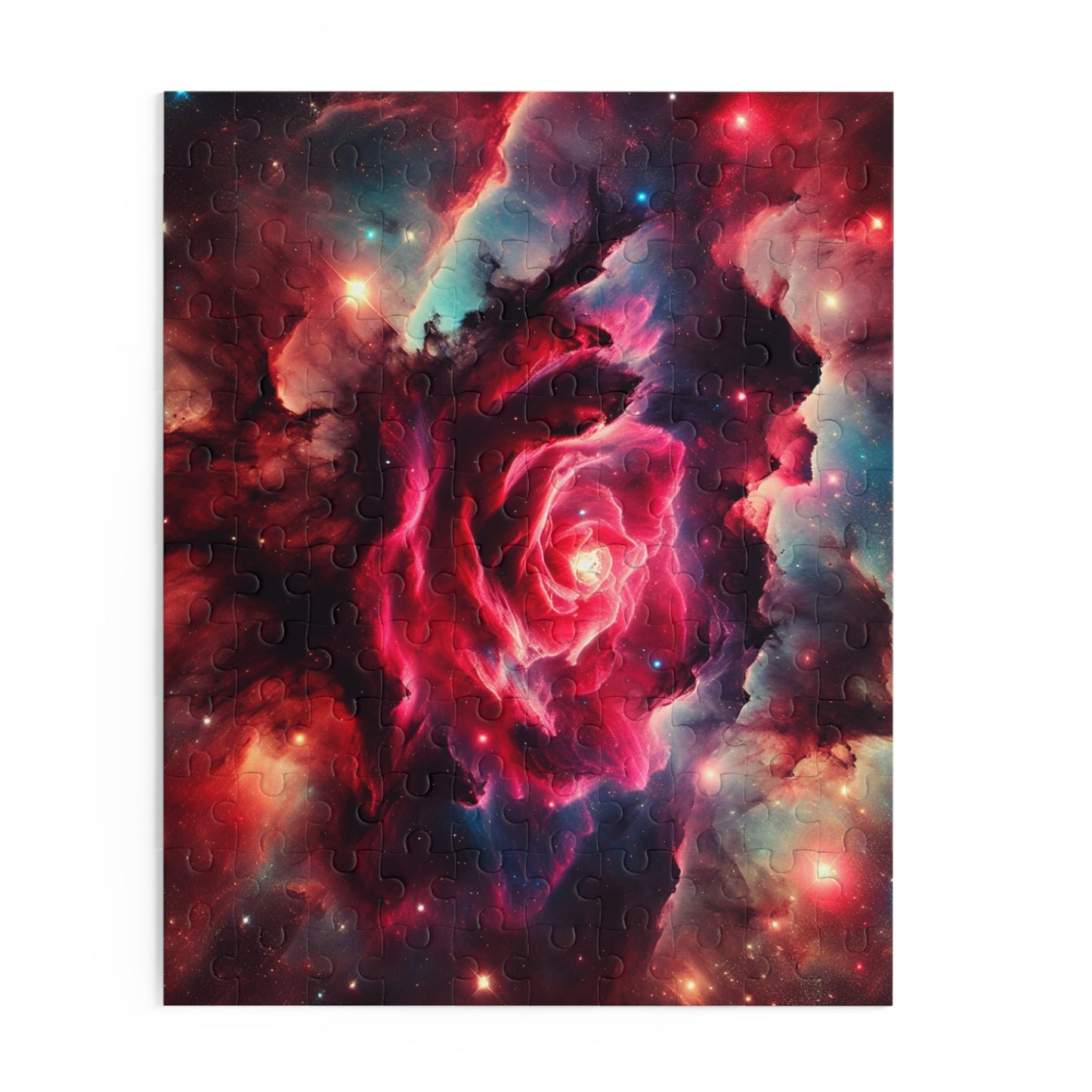 Cosmic Galactic Puzzle - 'Stellar Blossom' - Rose Nebula - Space Themed Jigsaw