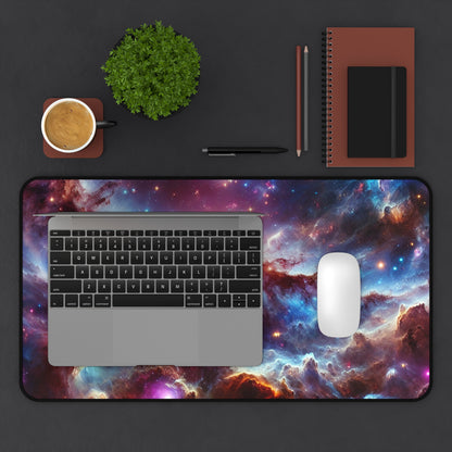Galaxy Desk Mat - 'Luminous Realm' - Cosmic Gaming & Office Decor