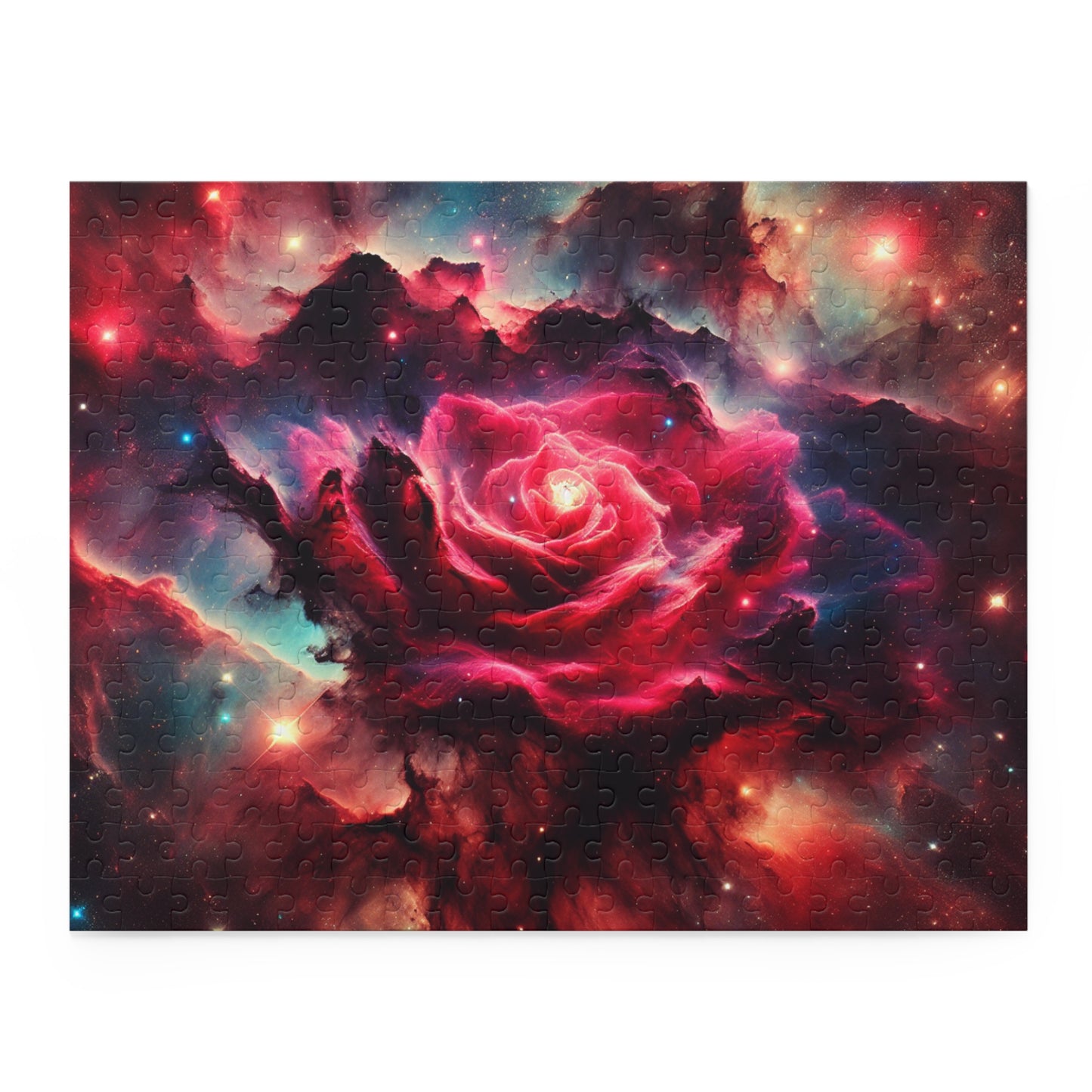 Cosmic Galactic Puzzle - 'Stellar Blossom' - Rose Nebula - Space Themed Jigsaw