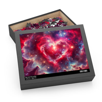 Cosmic Galactic Puzzle - 'Cosmic Love' - Heart Nebula - Space Themed Jigsaw