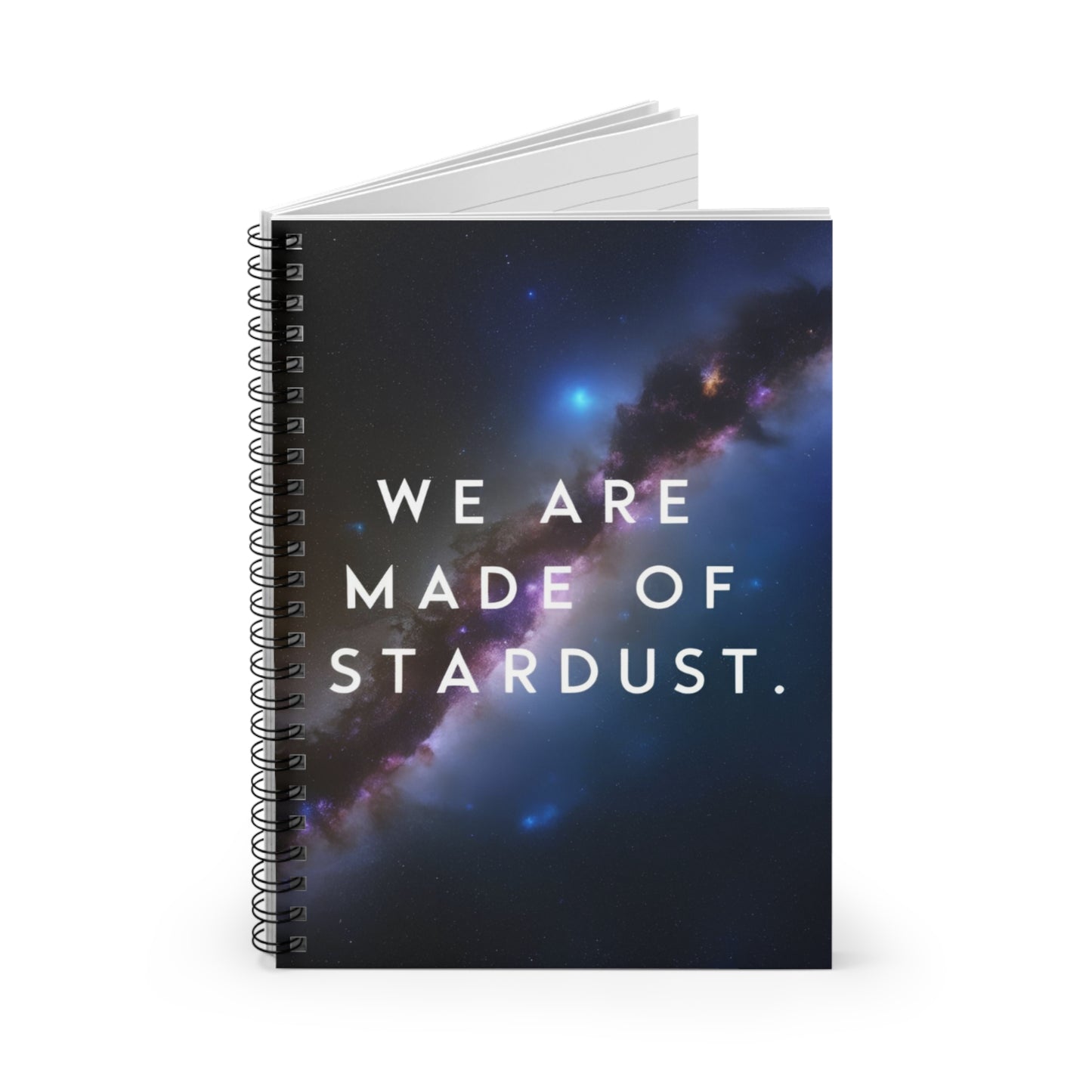 Infinite Cosmic Spiral Notebook – 'We Are Made of Stardust'