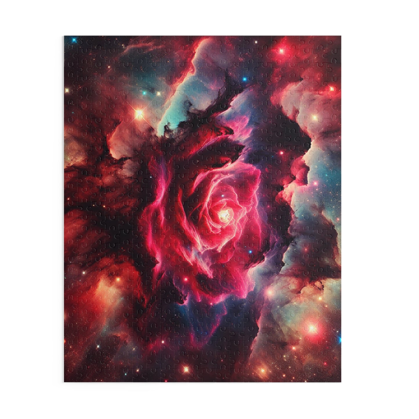 Cosmic Galactic Puzzle - 'Stellar Blossom' - Rose Nebula - Space Themed Jigsaw