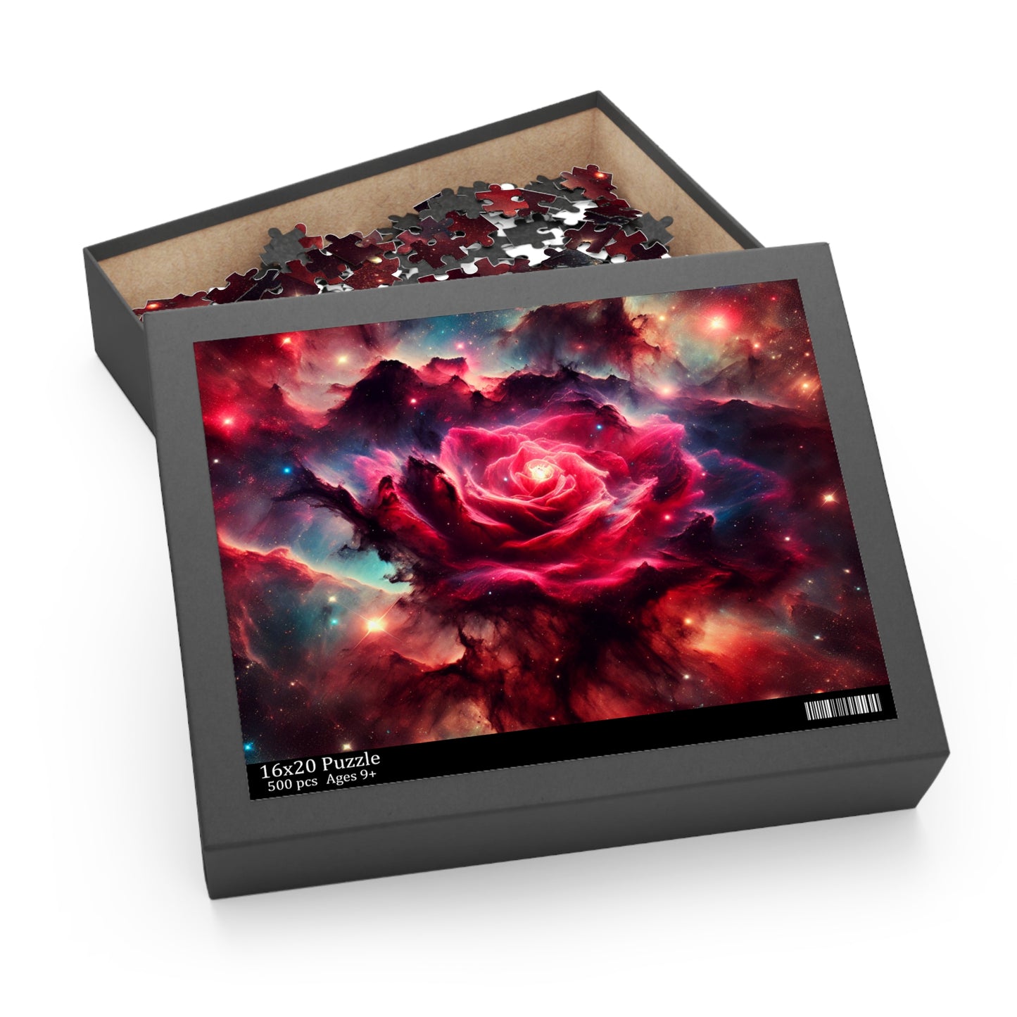 Cosmic Galactic Puzzle - 'Stellar Blossom' - Rose Nebula - Space Themed Jigsaw