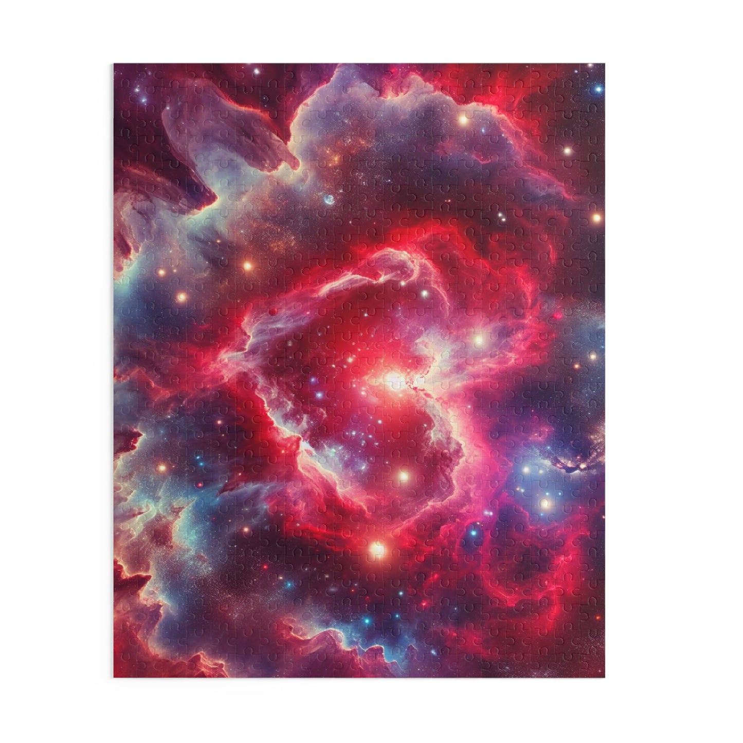 Cosmic Galactic Puzzle - 'Cosmic Love' - Heart Nebula - Space Themed Jigsaw