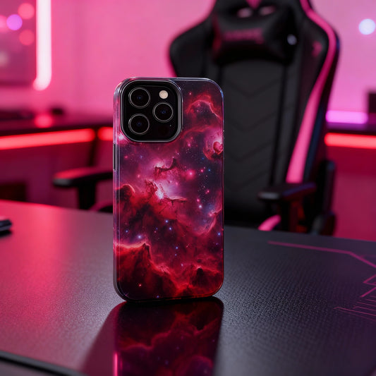 Red Galaxy Phone Case - 'Passion Nebula'