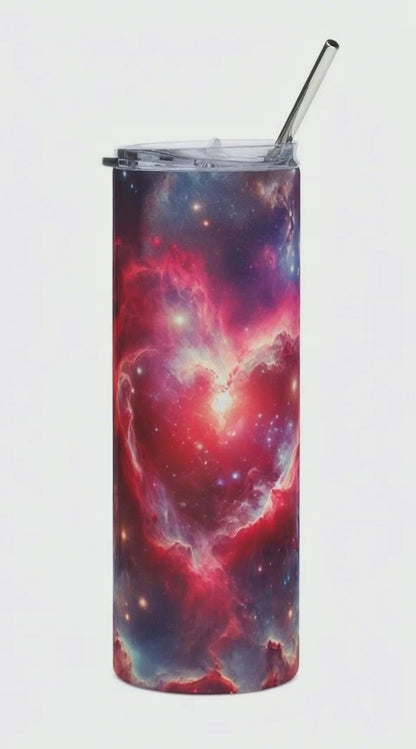 Cosmic Heart Nebula Tumbler - 'Cosmic Love' - 20oz